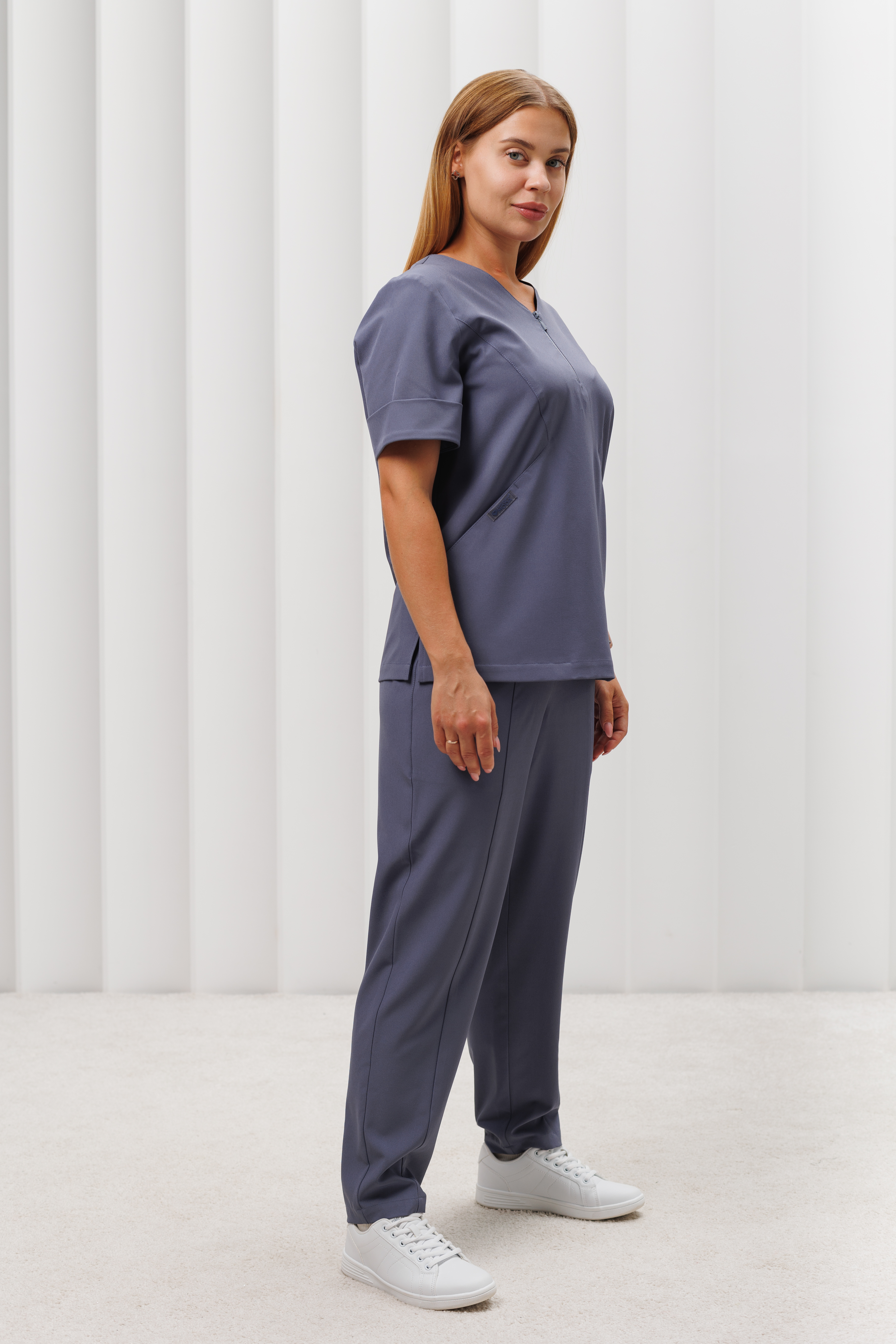 Куртка медицинская женская AP555 кор. Кампари (Маренго, Без отделки), 94% полиэстер, 6% спандэкс