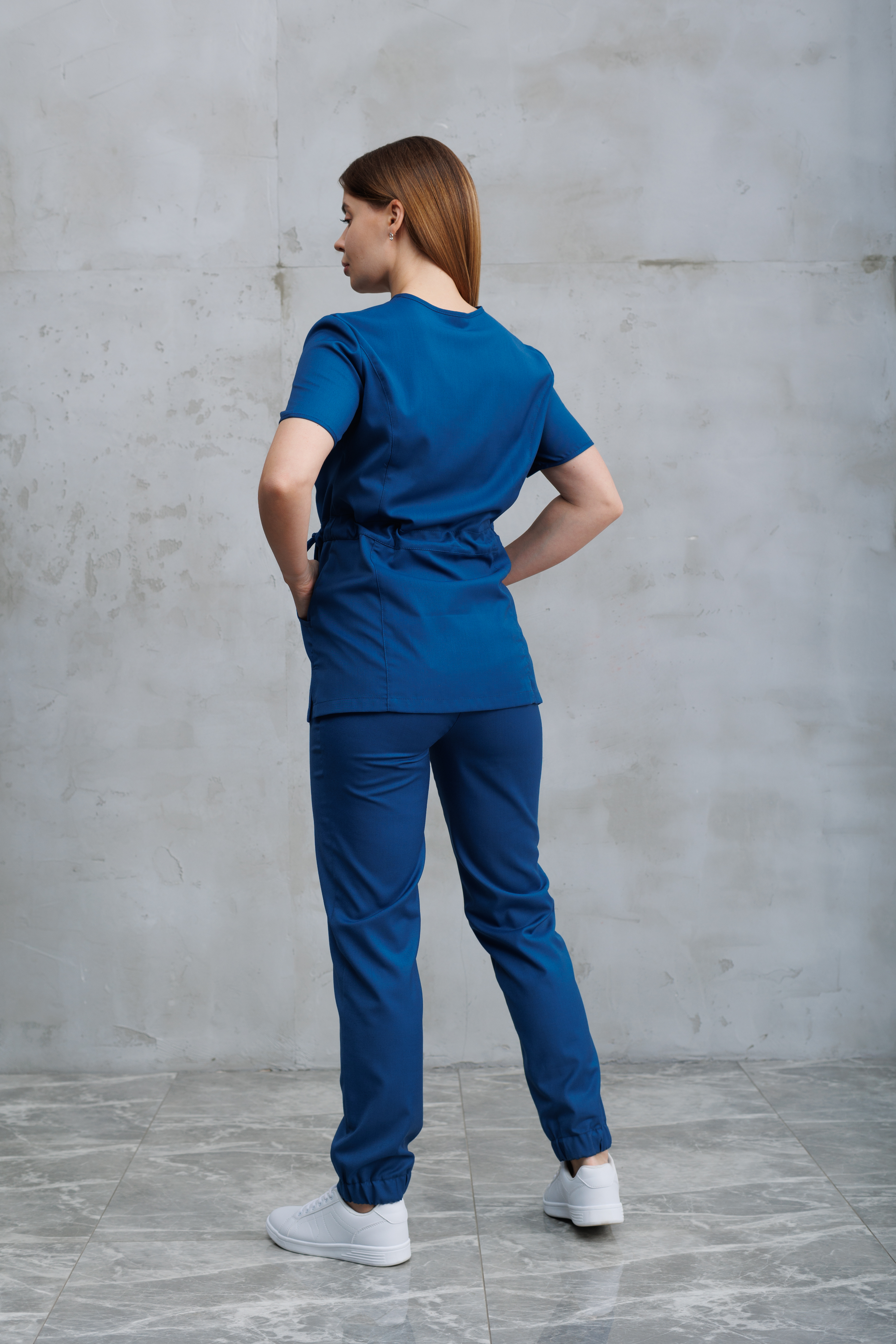 Куртка медицинская женская A1428 Тевия (Океан 547, Без отделки), 65% полиэстер, 32% вискоза, 3% спандекс