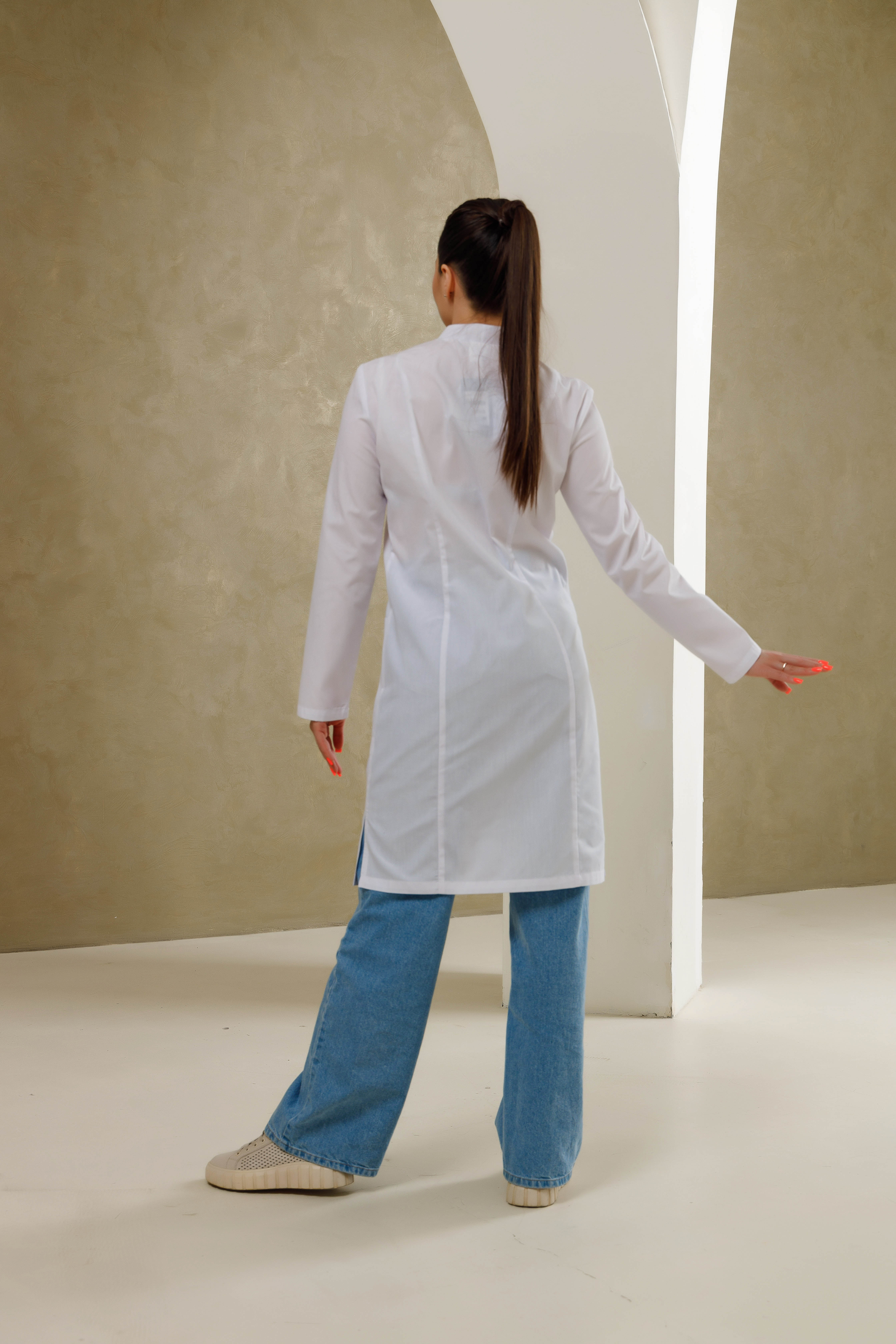 Халат медицинский женский S830 А Тиси (Белый 0, Без отделки), 