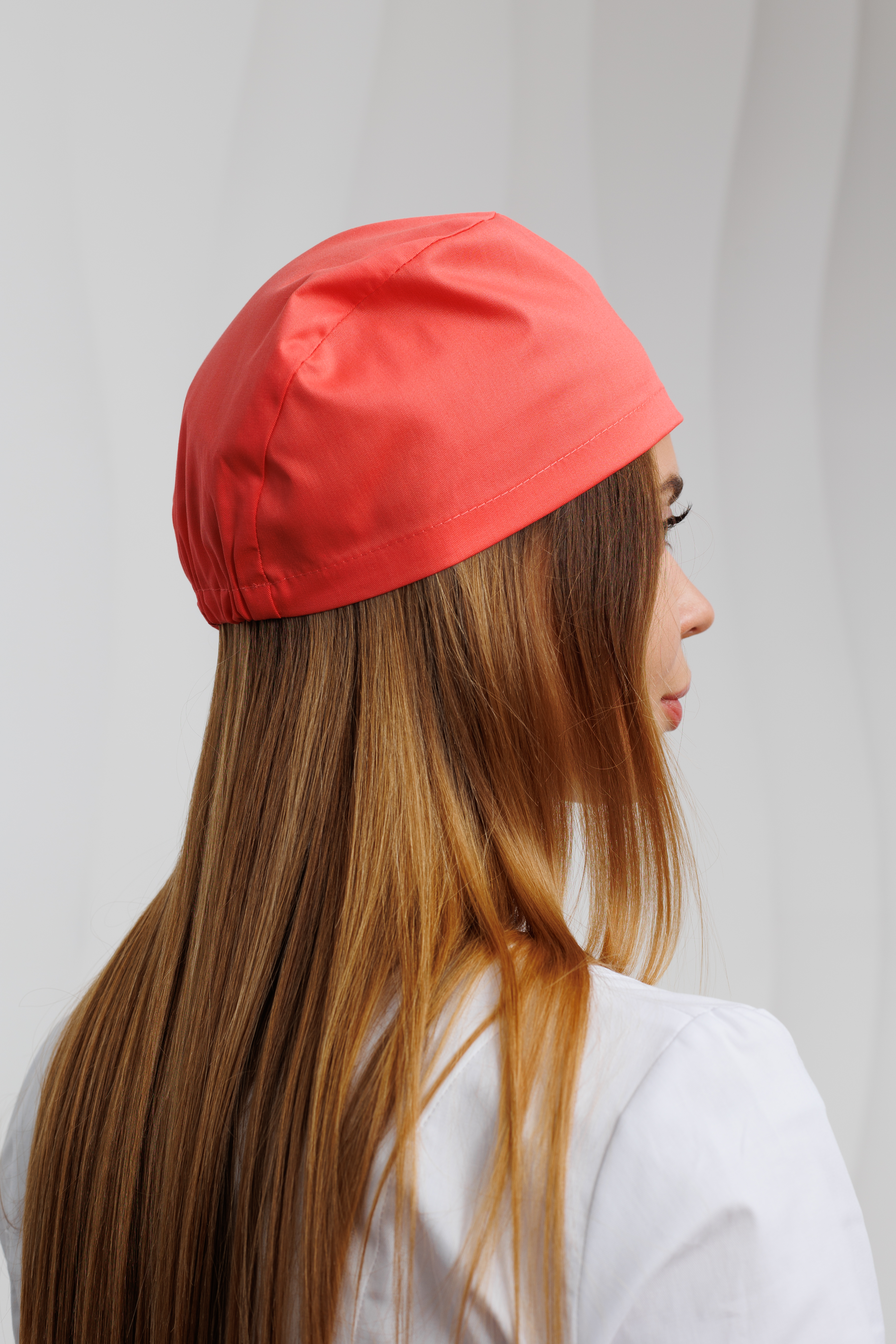 Колпак медицинский на резинке A929 Экстра (Коралл 727, Без отделки), 55% хлопок, 42% полиэстер, 3% эластан