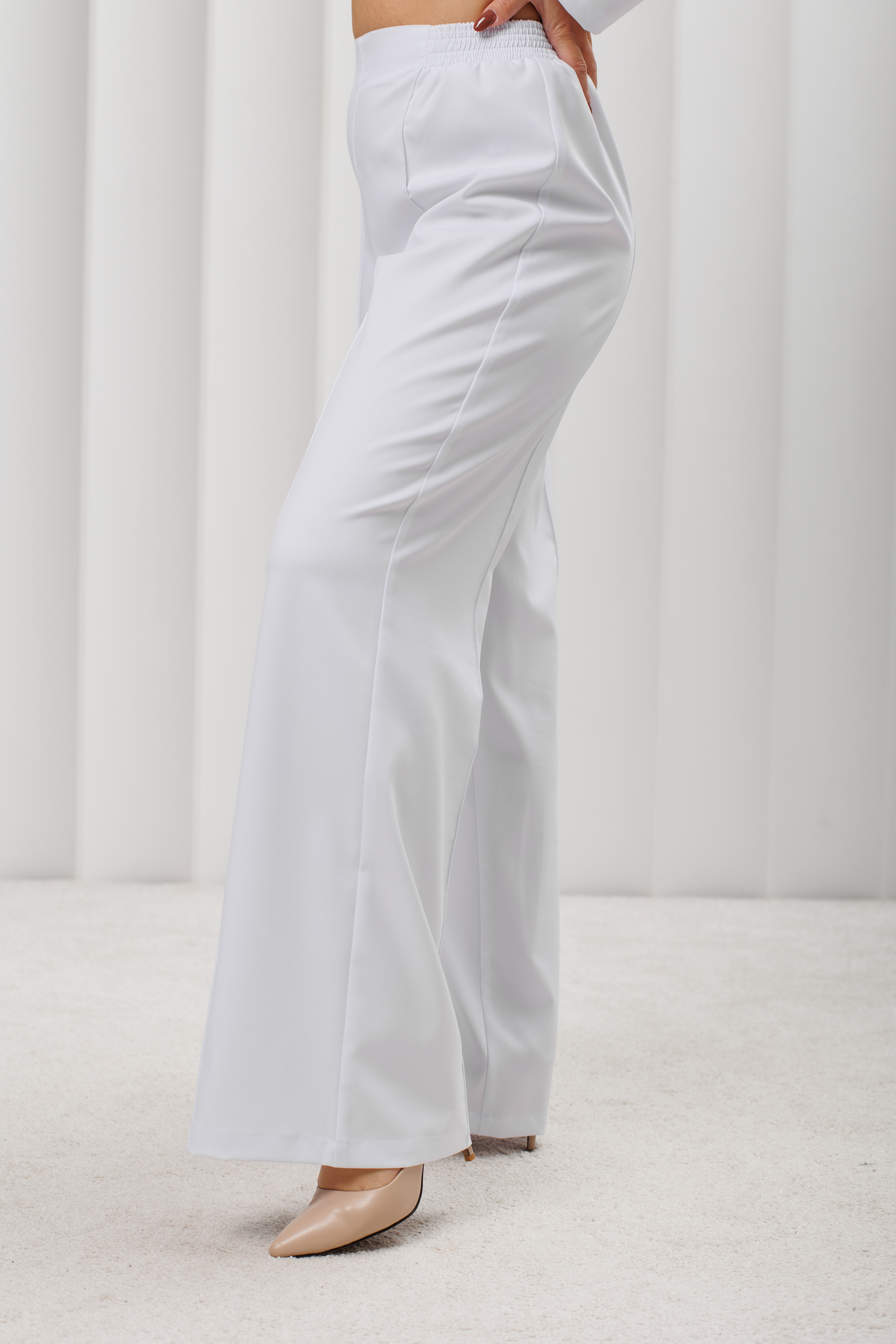 Брюки медицинские женские AP531 Дольче (Белый 0, Без отделки), 52% вискоза, 45% полиэстер, 3% эластан