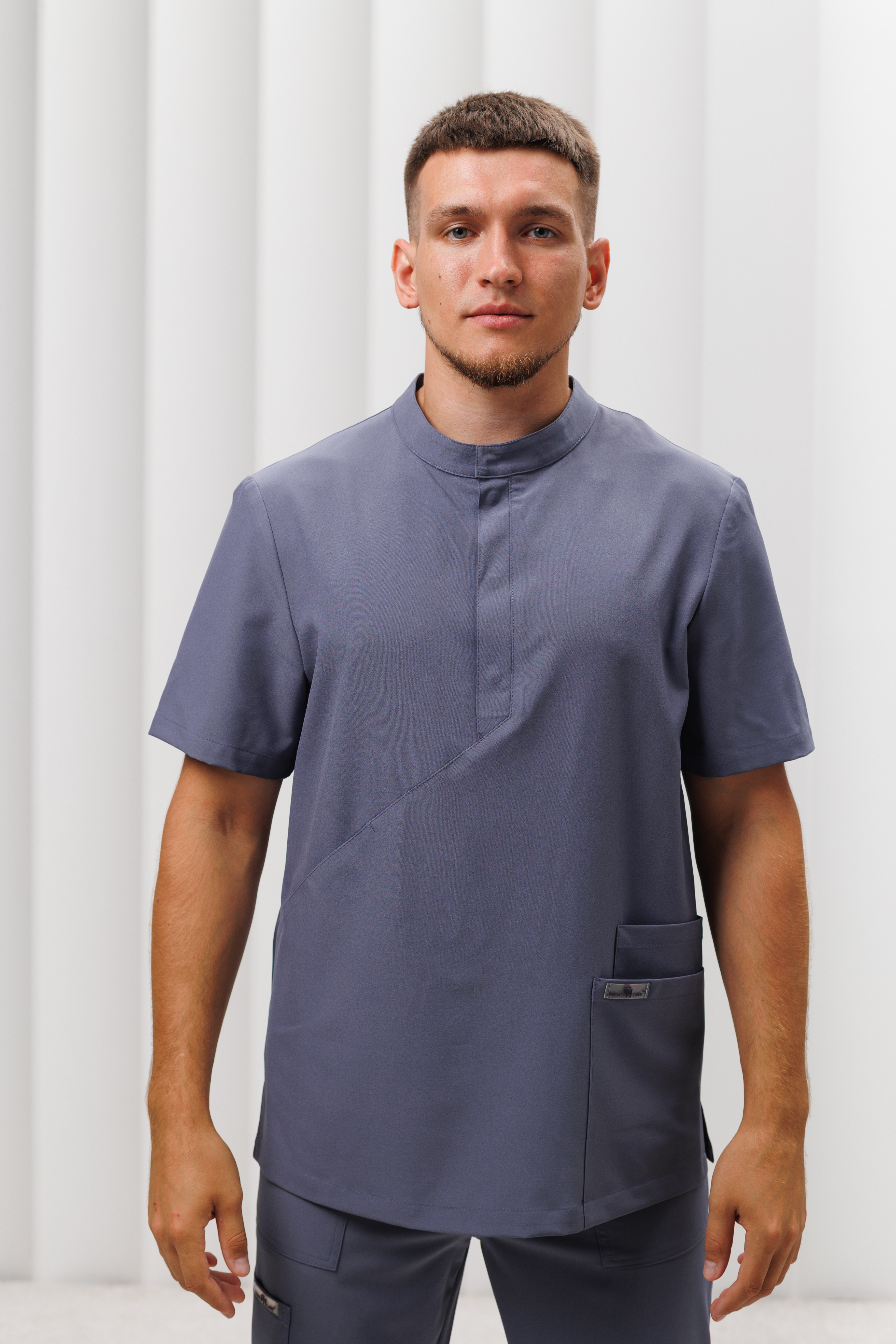 Мужская медицинская куртка CP518 Кампари (Маренго, Без отделки), 94% полиэстер, 6% спандэкс