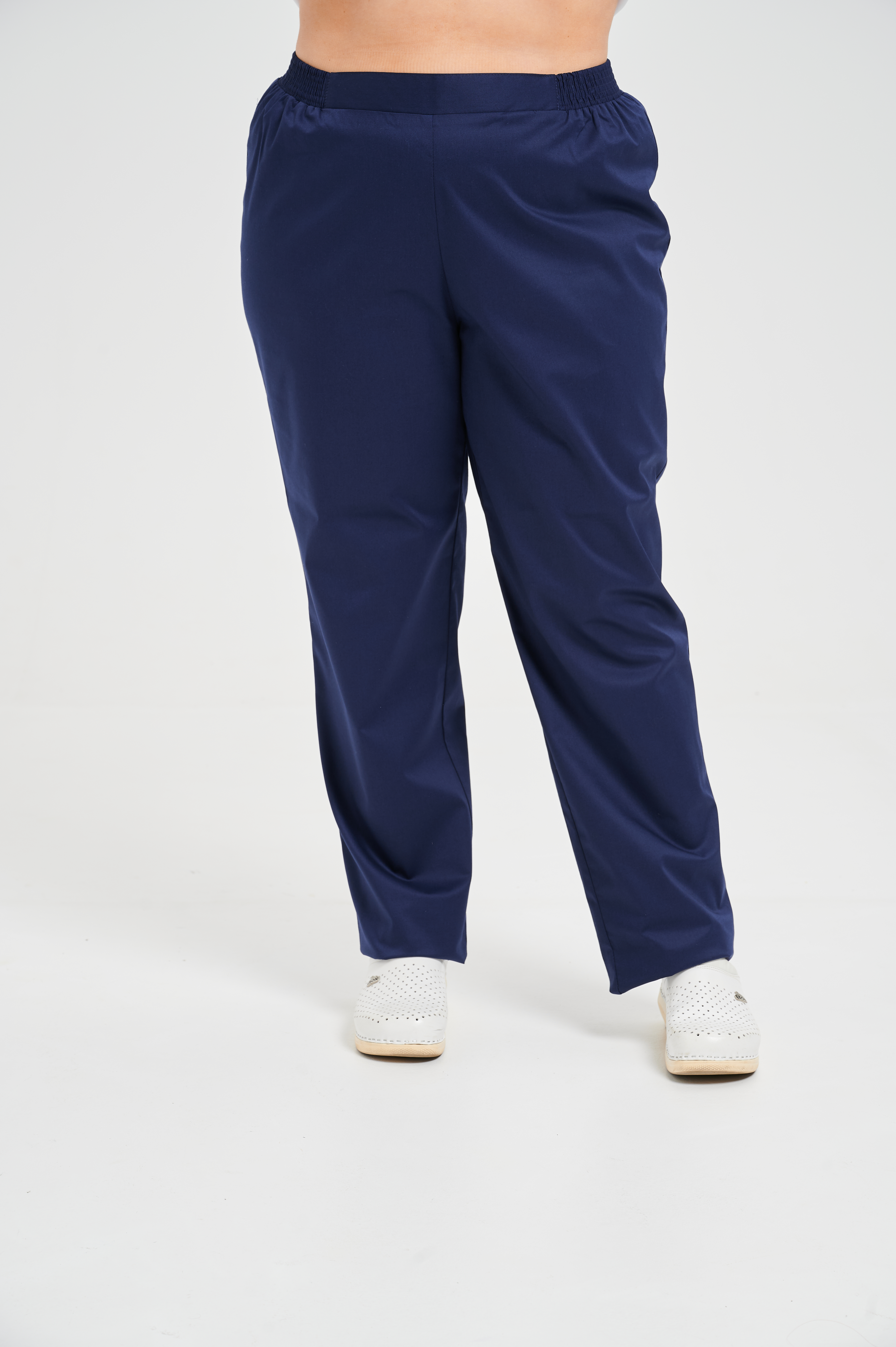 Брюки медицинские женские A705Б Экстра (Темно-синий 521, Без отделки), 55% хлопок, 42% полиэстер, 3% эластан