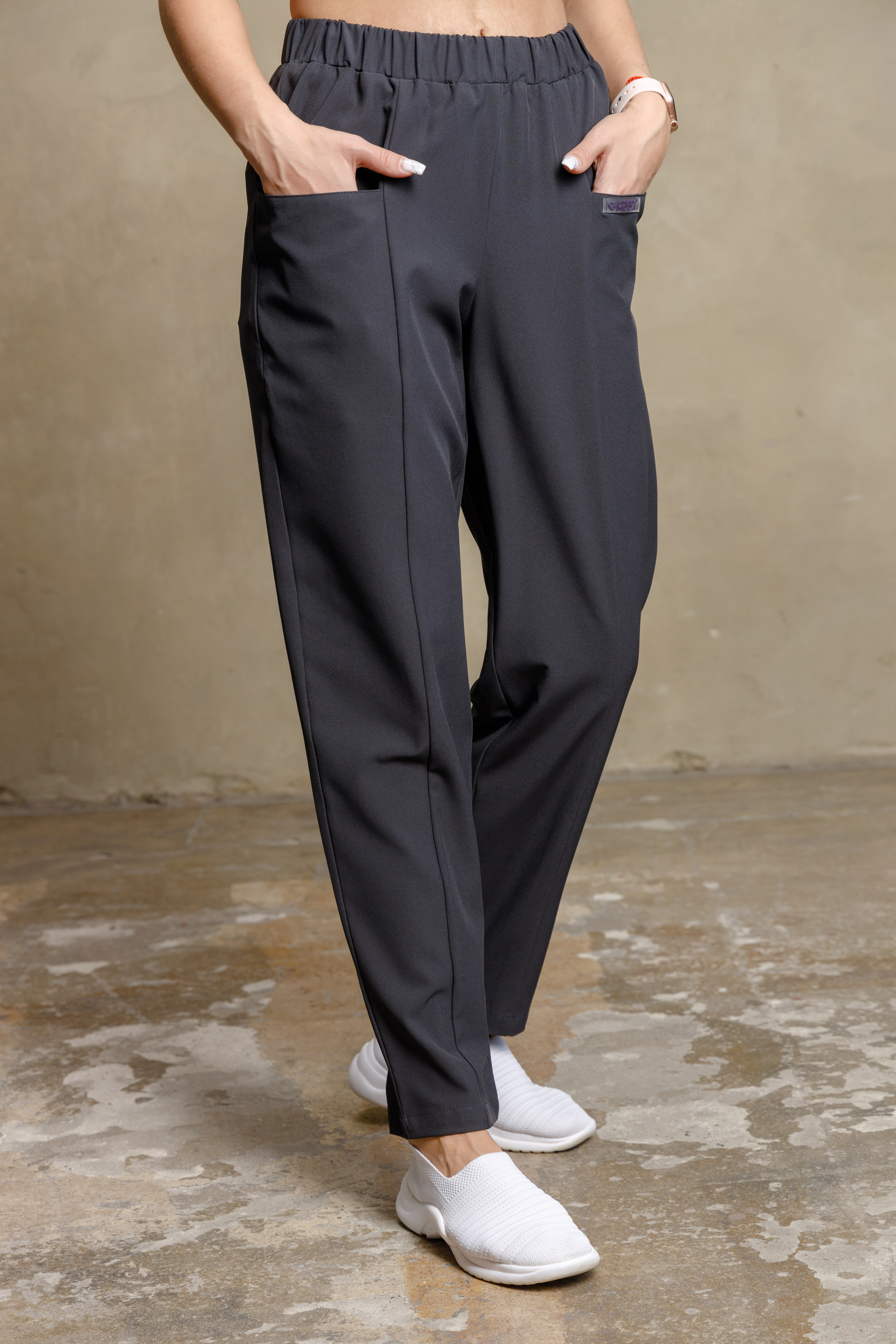 Брюки медицинские женские AP848 Кампари (Темно-серый, Без отделки), 94% полиэстер, 6% спандэкс