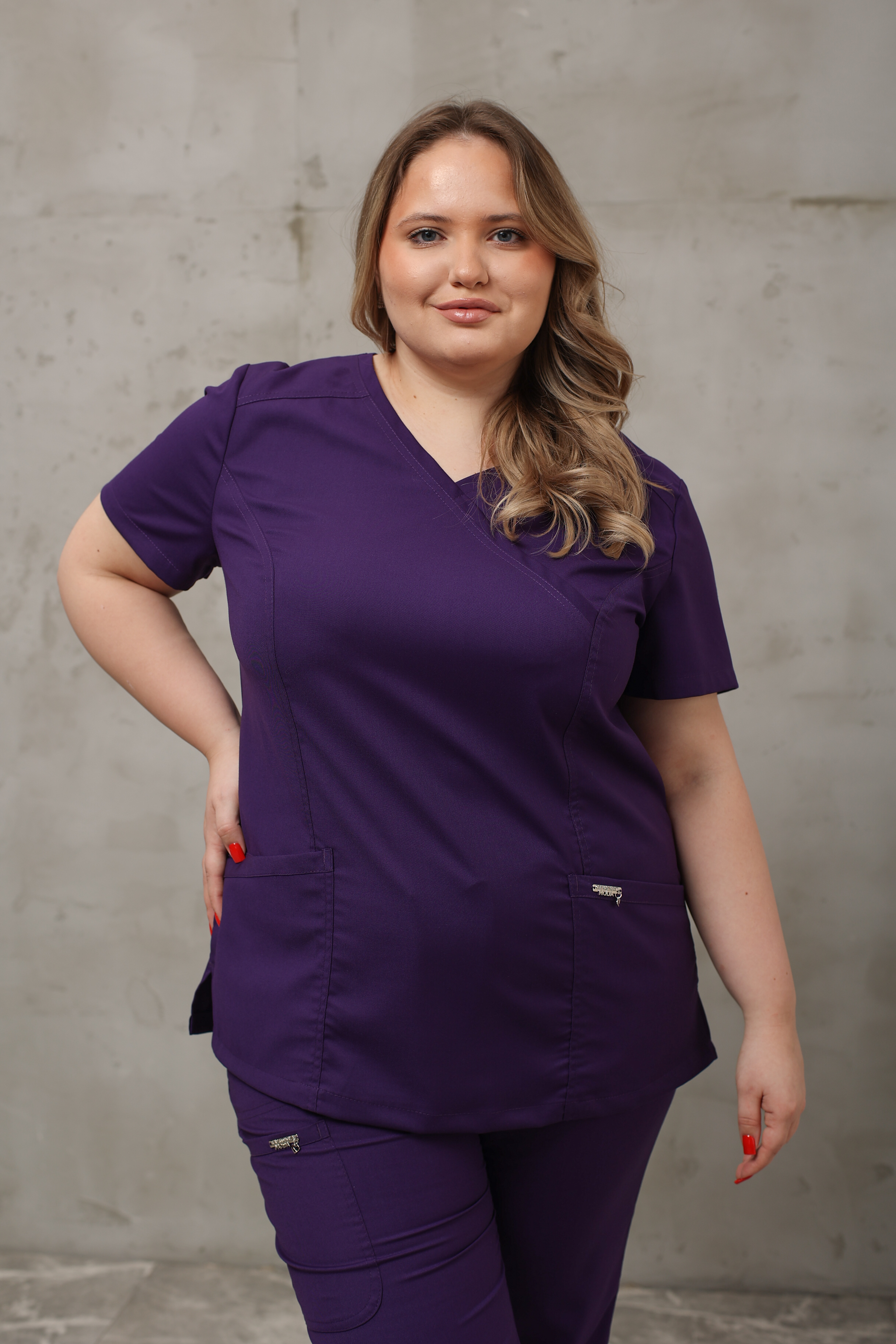 Куртка медицинская женская AP834Б Тевия (Слива 613, Без отделки), 