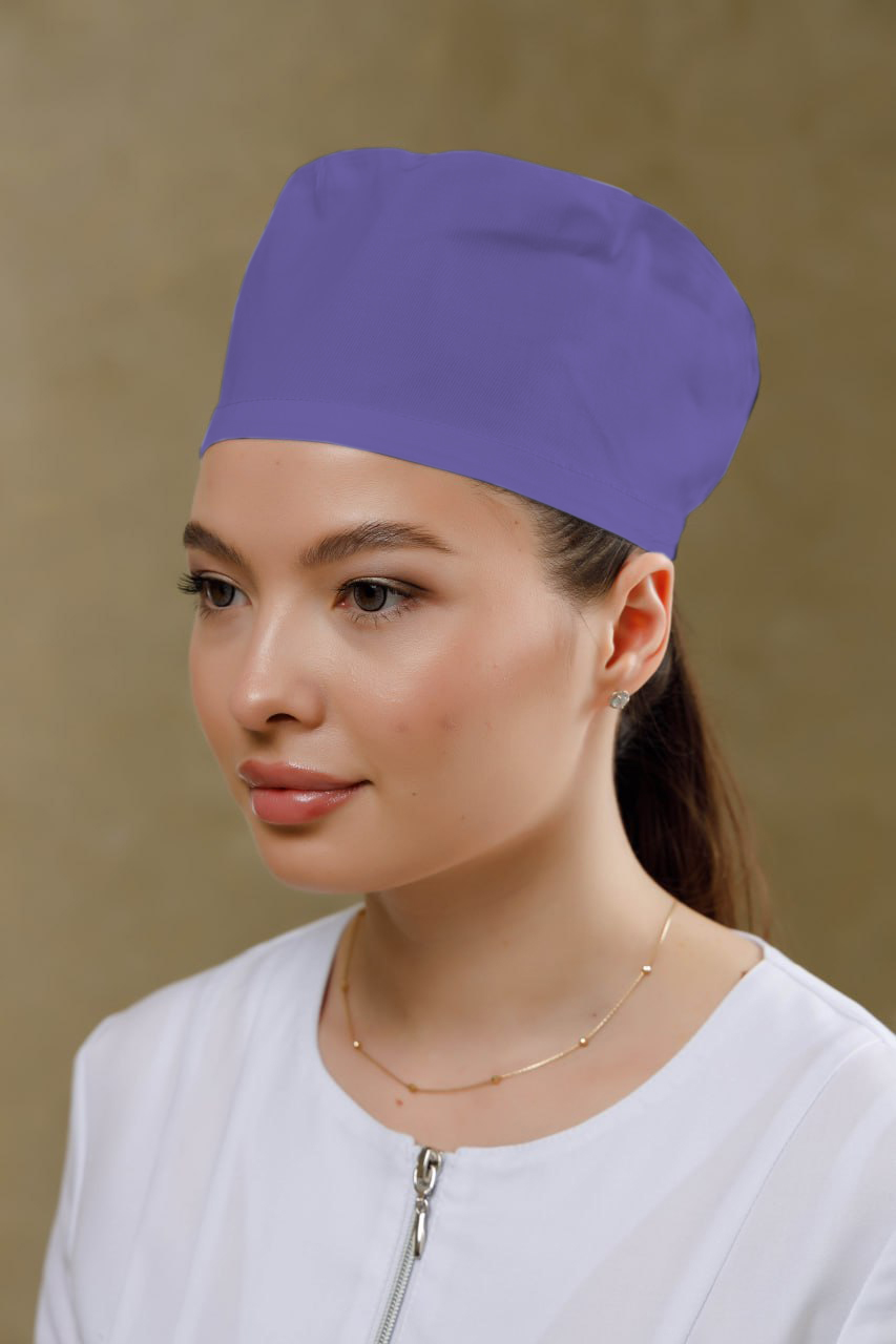 Колпак медицинский на резинке A929 Экстра (Лаванда 808, Без отделки), 55% хлопок, 42% полиэстер, 3% эластан