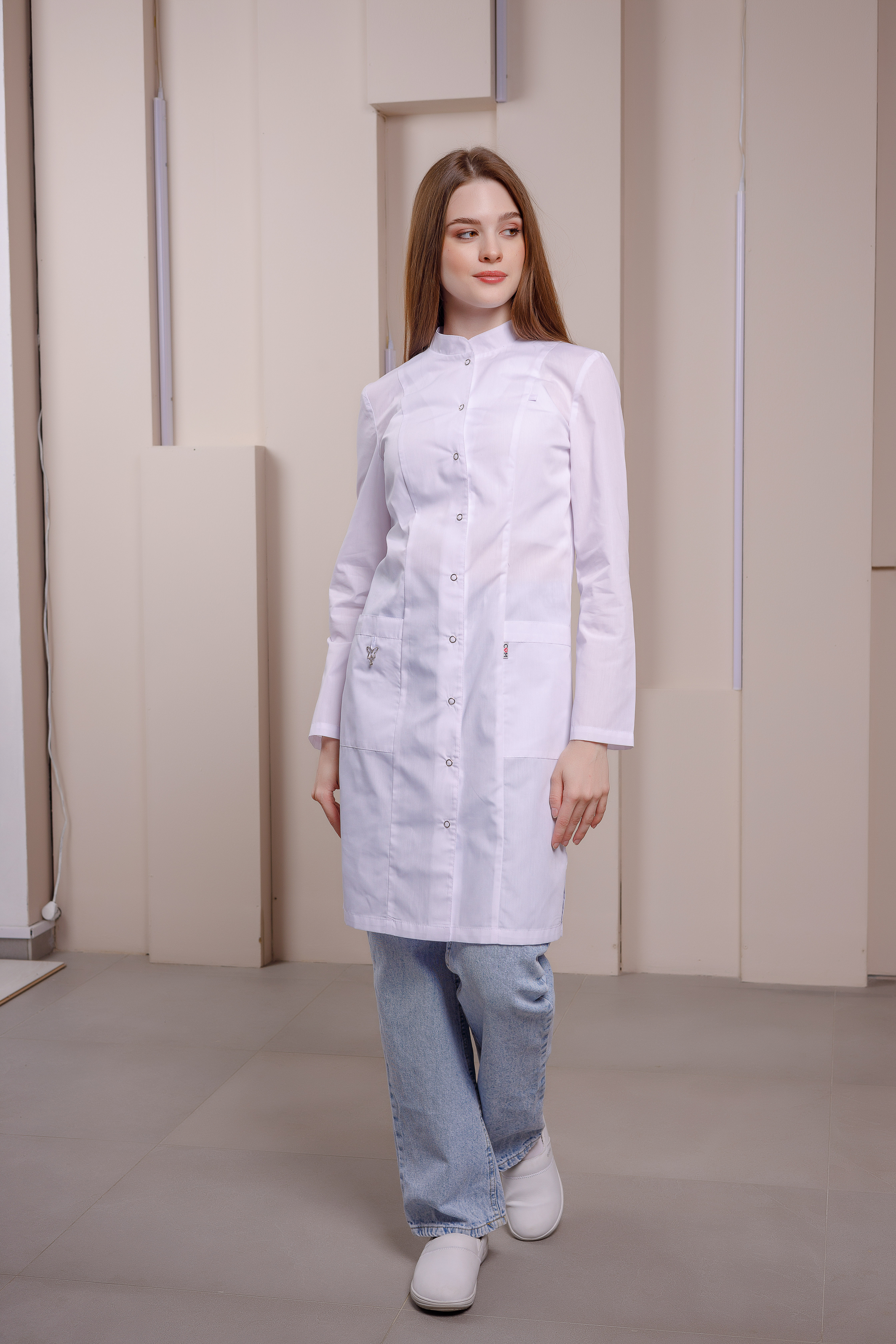 Халат медицинский женский S830 А Тиси (Белый 0, Без отделки), 