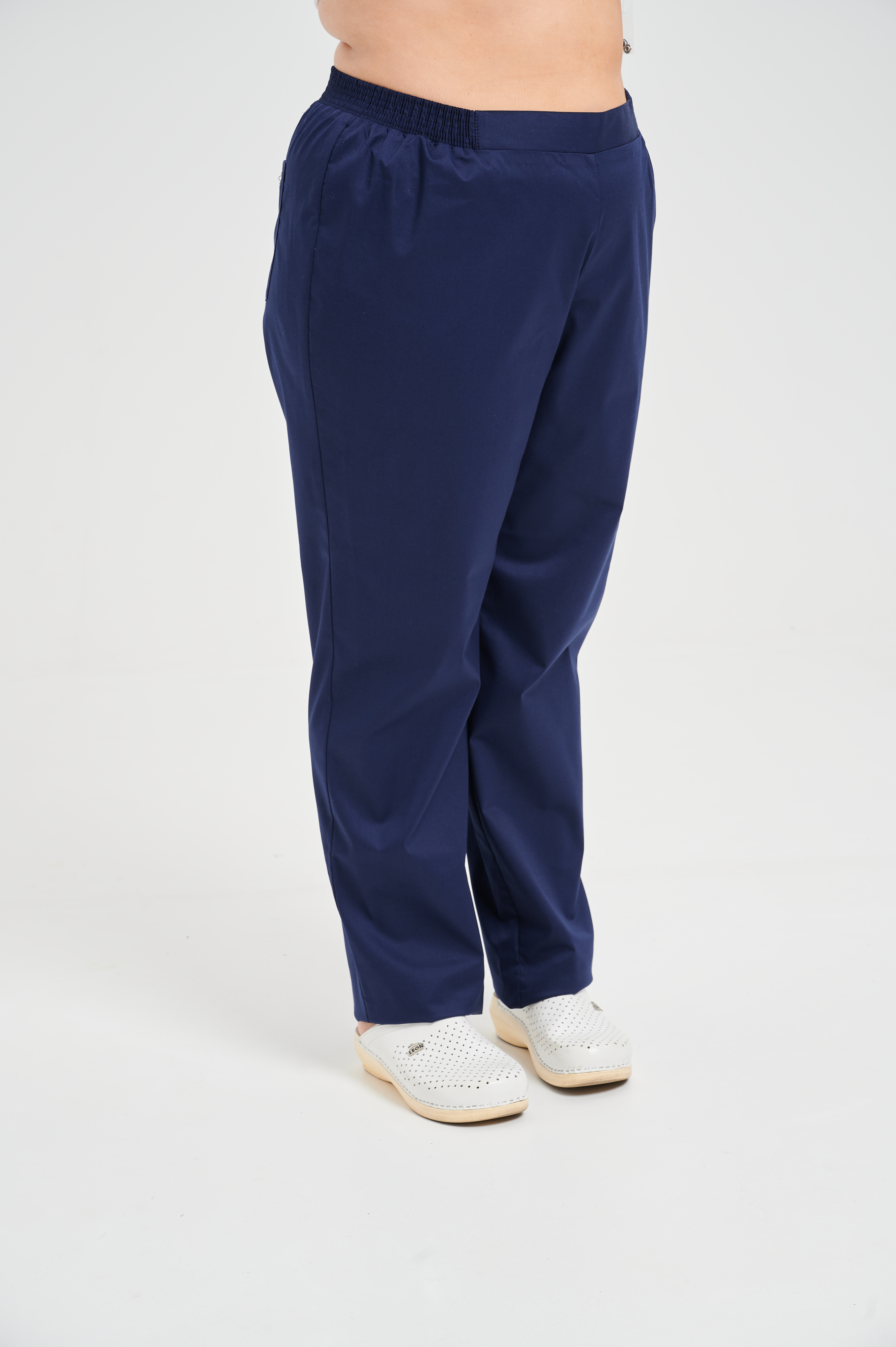 Брюки медицинские женские A705Б Экстра (Темно-синий 521, Без отделки), 55% хлопок, 42% полиэстер, 3% эластан