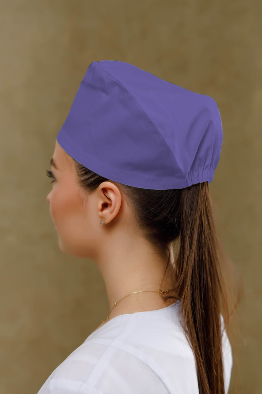 Колпак медицинский на резинке A929 Экстра (Лаванда 808, Без отделки), 55% хлопок, 42% полиэстер, 3% эластан