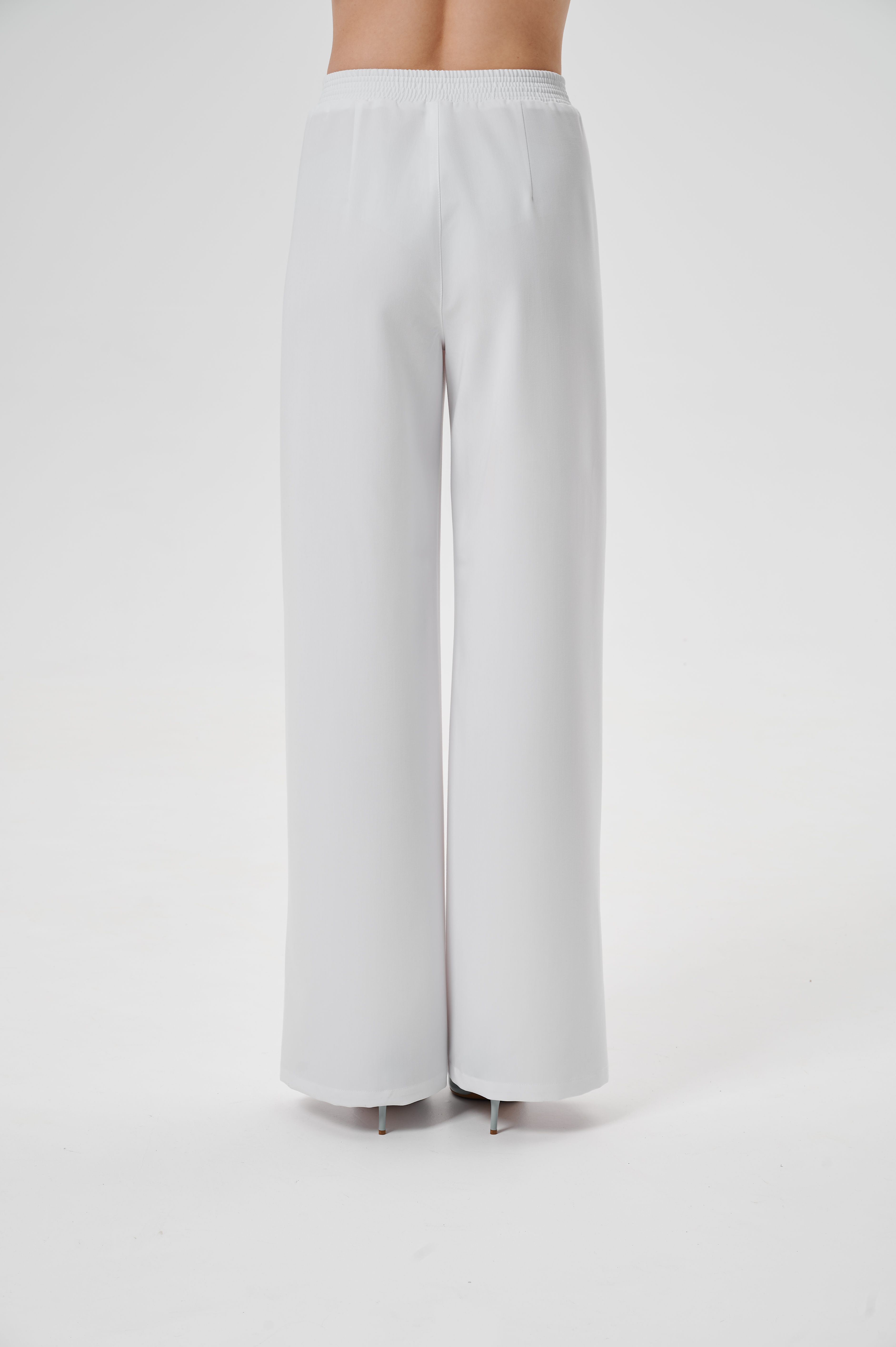 Брюки медицинские женские WD603 Бланш (Белый, Без отделки), 66%ПЭ 30%вискоза 4%спандекс