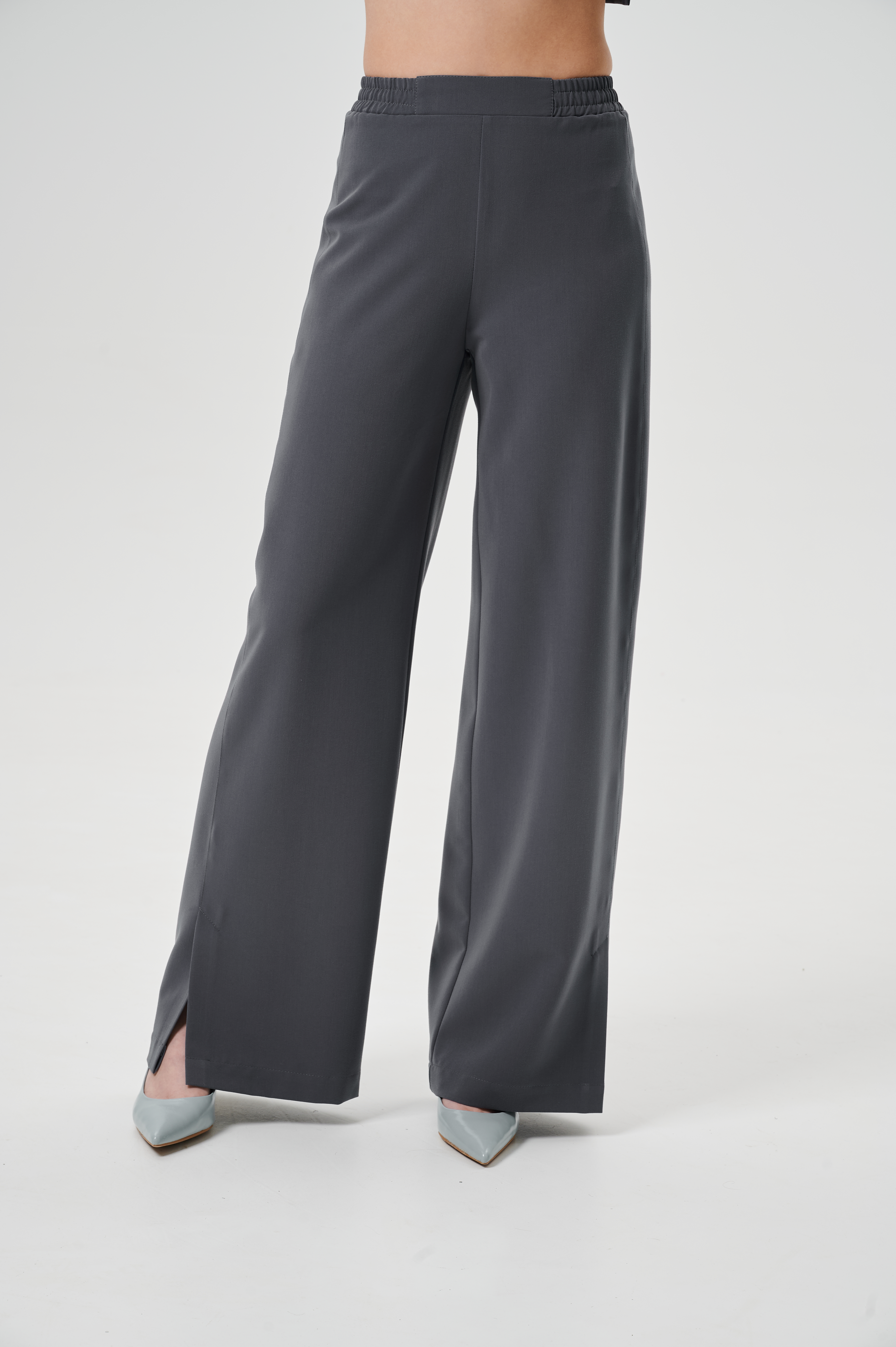 Брюки медицинские женские WD603 Бланш (Ледяной серый 045, Без отделки), 66%ПЭ 30%вискоза 4%спандекс