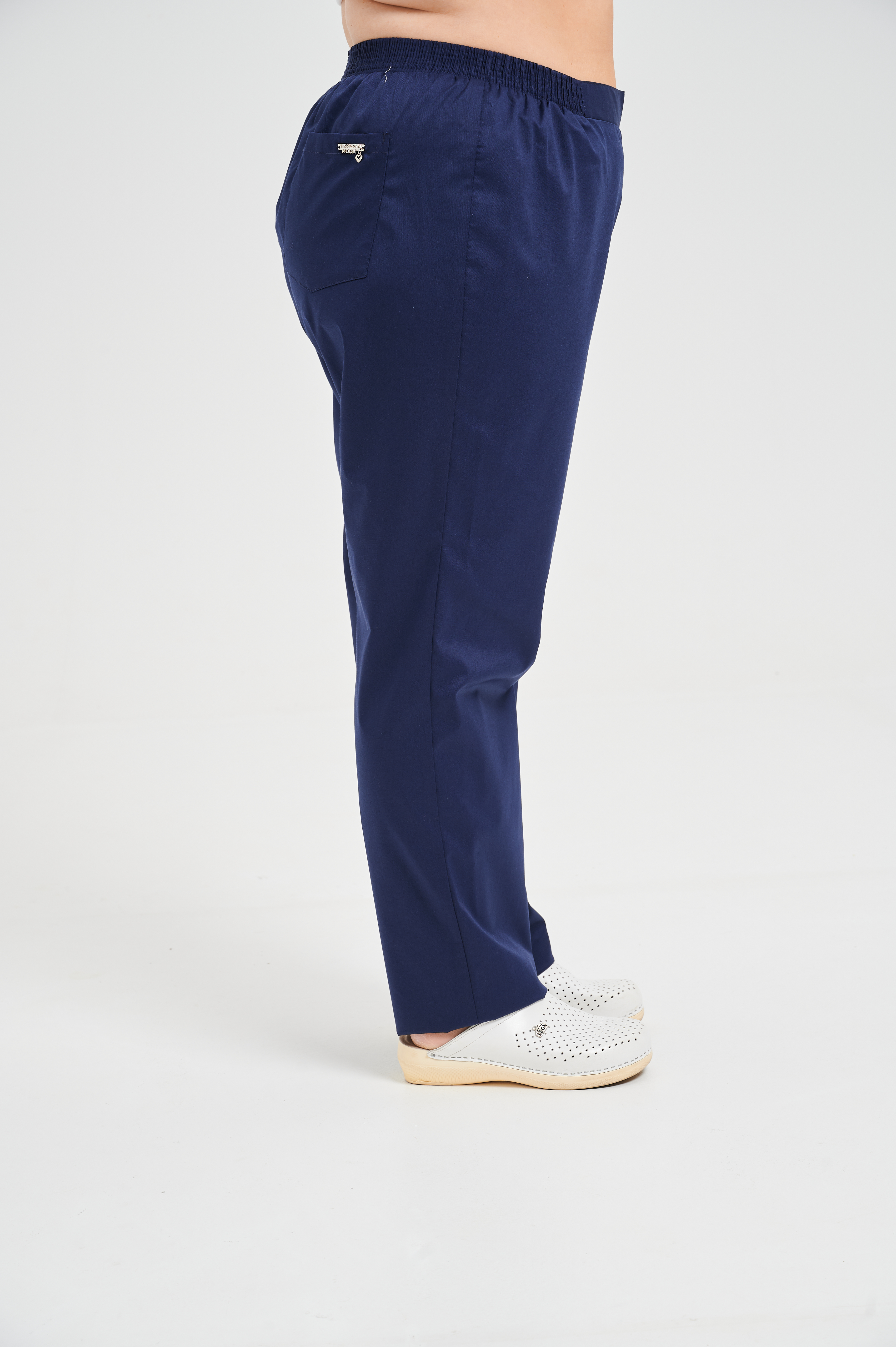 Брюки медицинские женские A705Б Экстра (Темно-синий 521, Без отделки), 55% хлопок, 42% полиэстер, 3% эластан