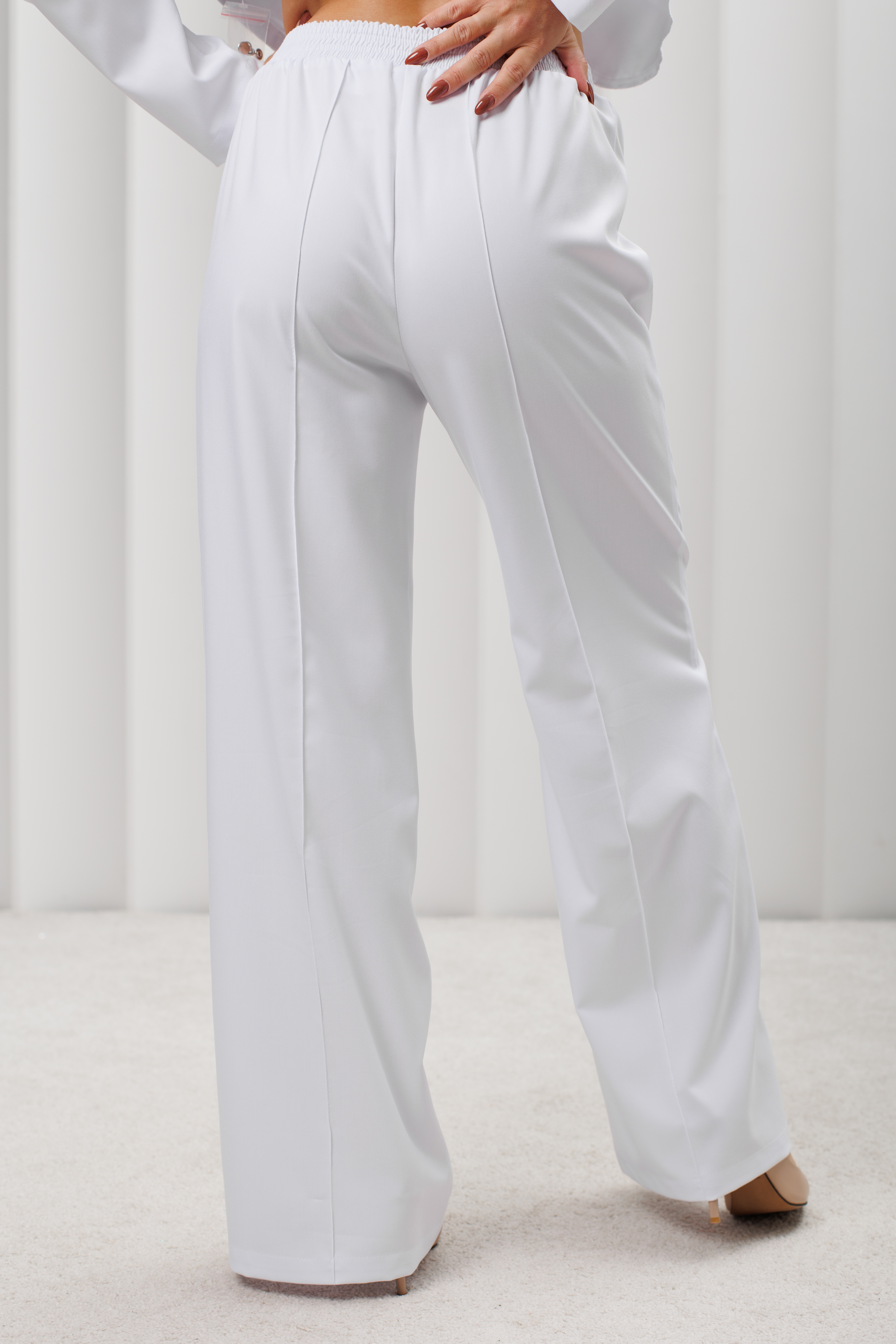 Брюки медицинские женские AP531 Дольче (Белый 0, Без отделки), 52% вискоза, 45% полиэстер, 3% эластан