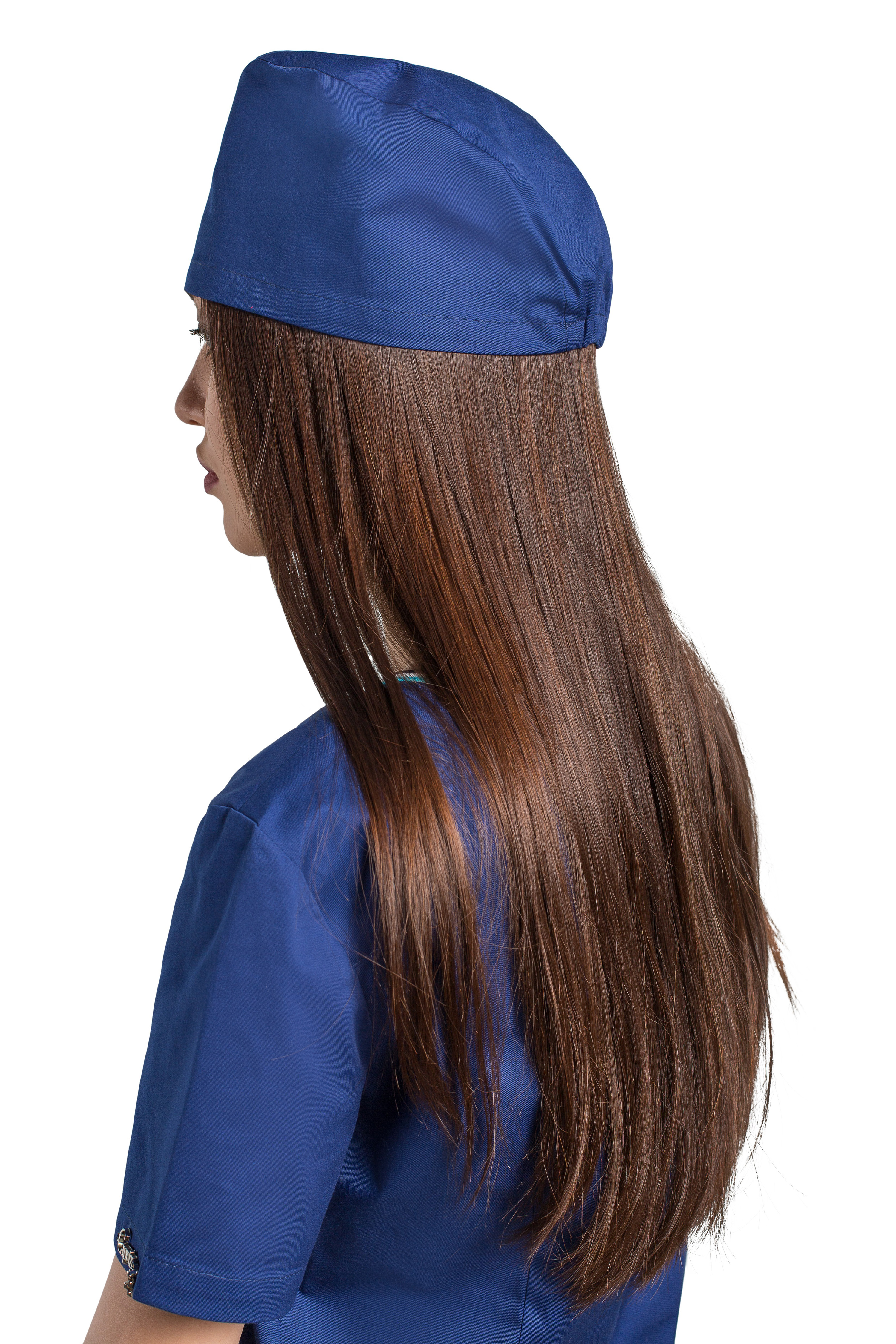 Колпак медицинский на резинке A929 Экстра (Темно-синий 521, Без отделки), 55% хлопок, 42% полиэстер, 3% эластан