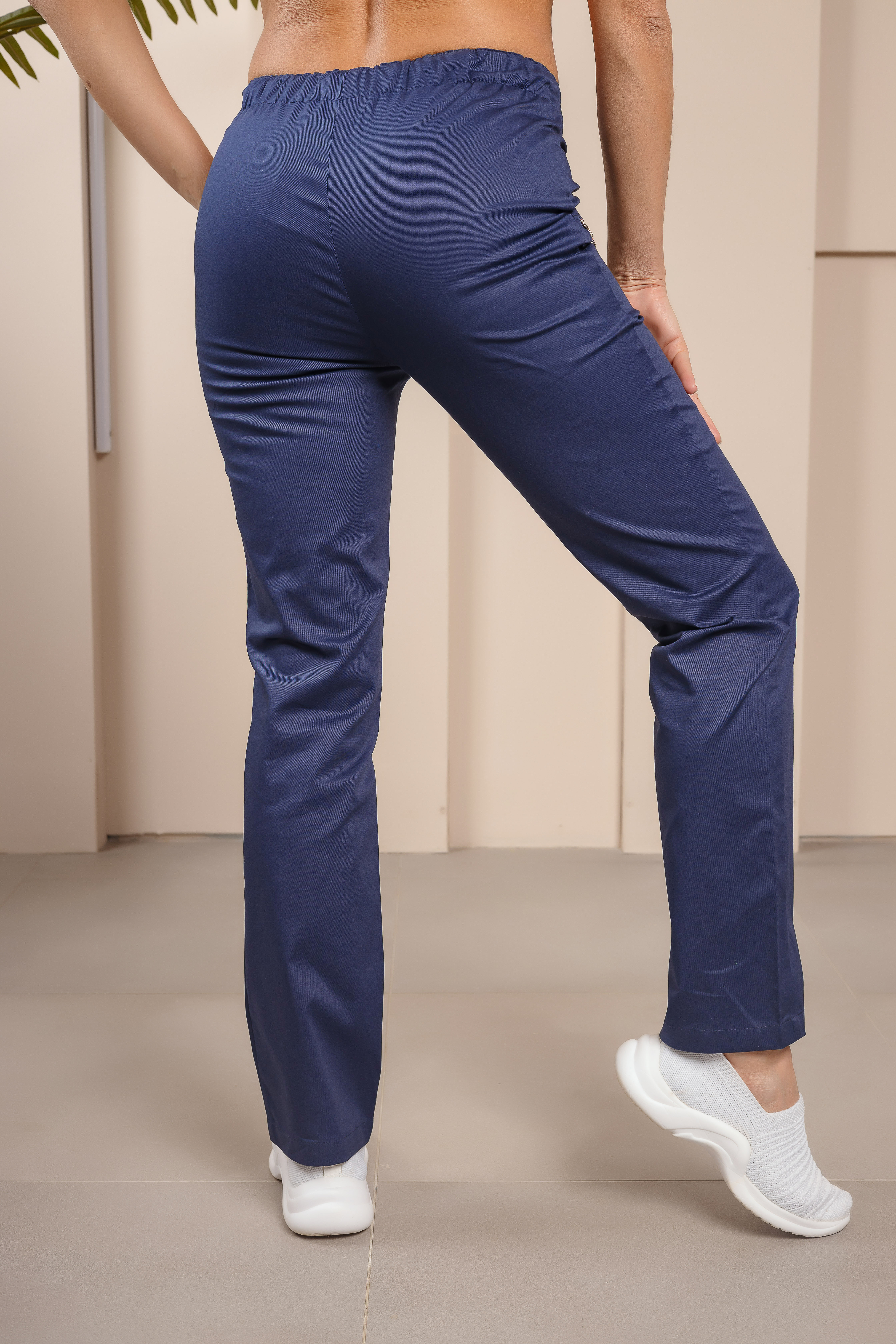 Брюки медицинские женские A677 Экстра (Темно-синий 521, Без отделки), 55% хлопок, 42% полиэстер, 3% эластан