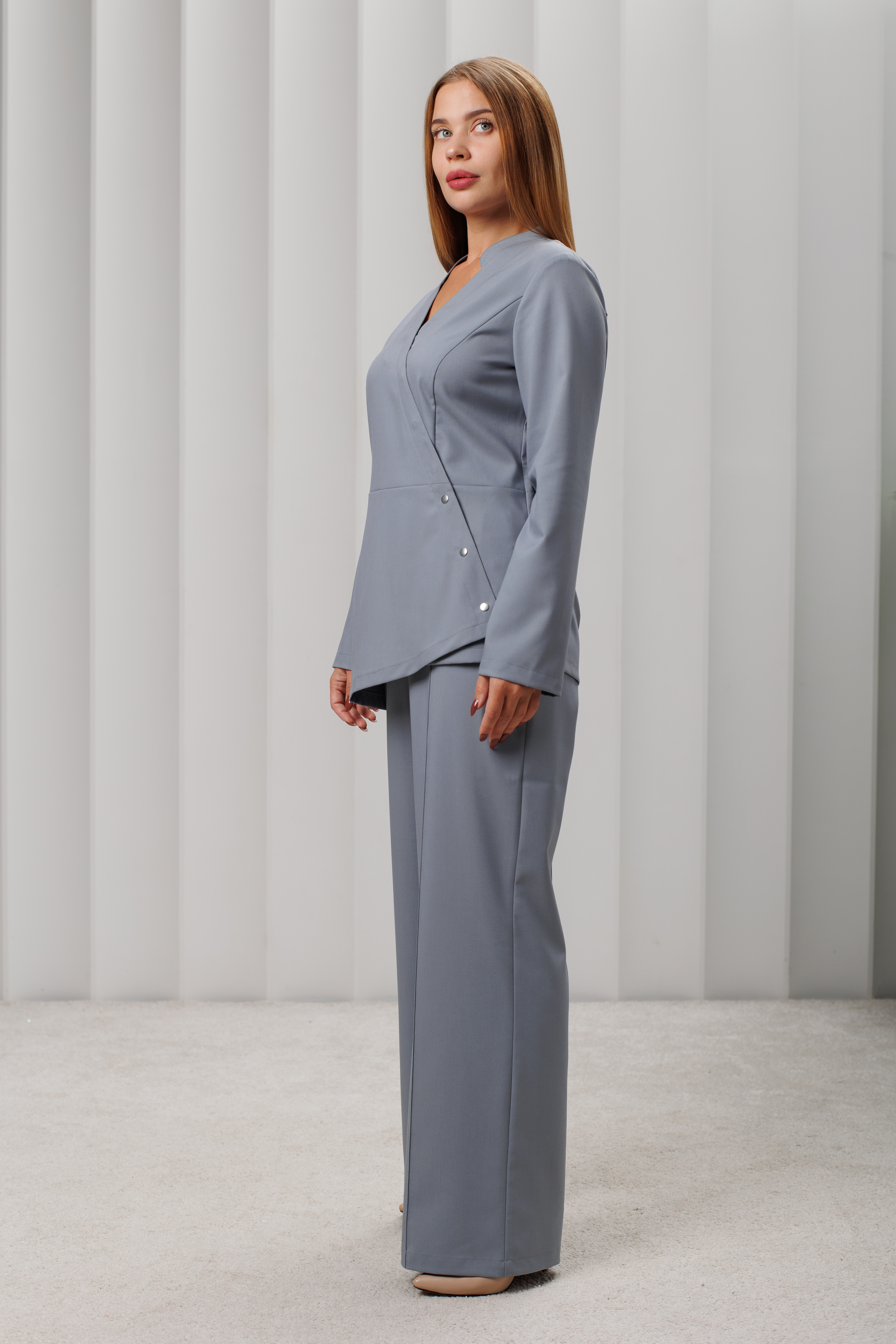 Куртка медицинская женская AP532 А Дольче (Серый 159, Без отделки), 52% вискоза 45% п/э 3%эластан