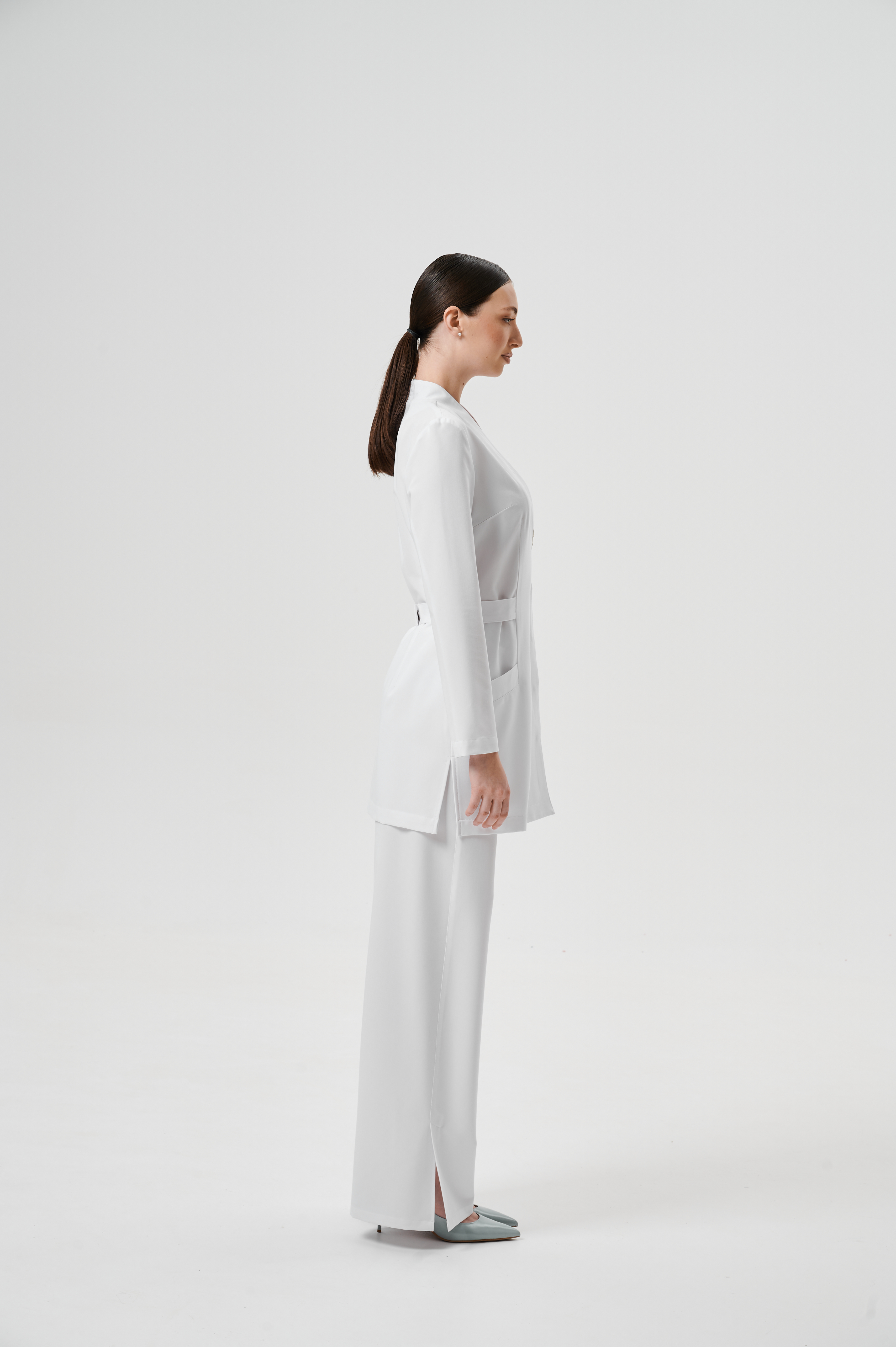 Куртка медицинская женская WD601 А Бланш (Белый, Без отделки), 66%ПЭ 30%вискоза 4%спандекс