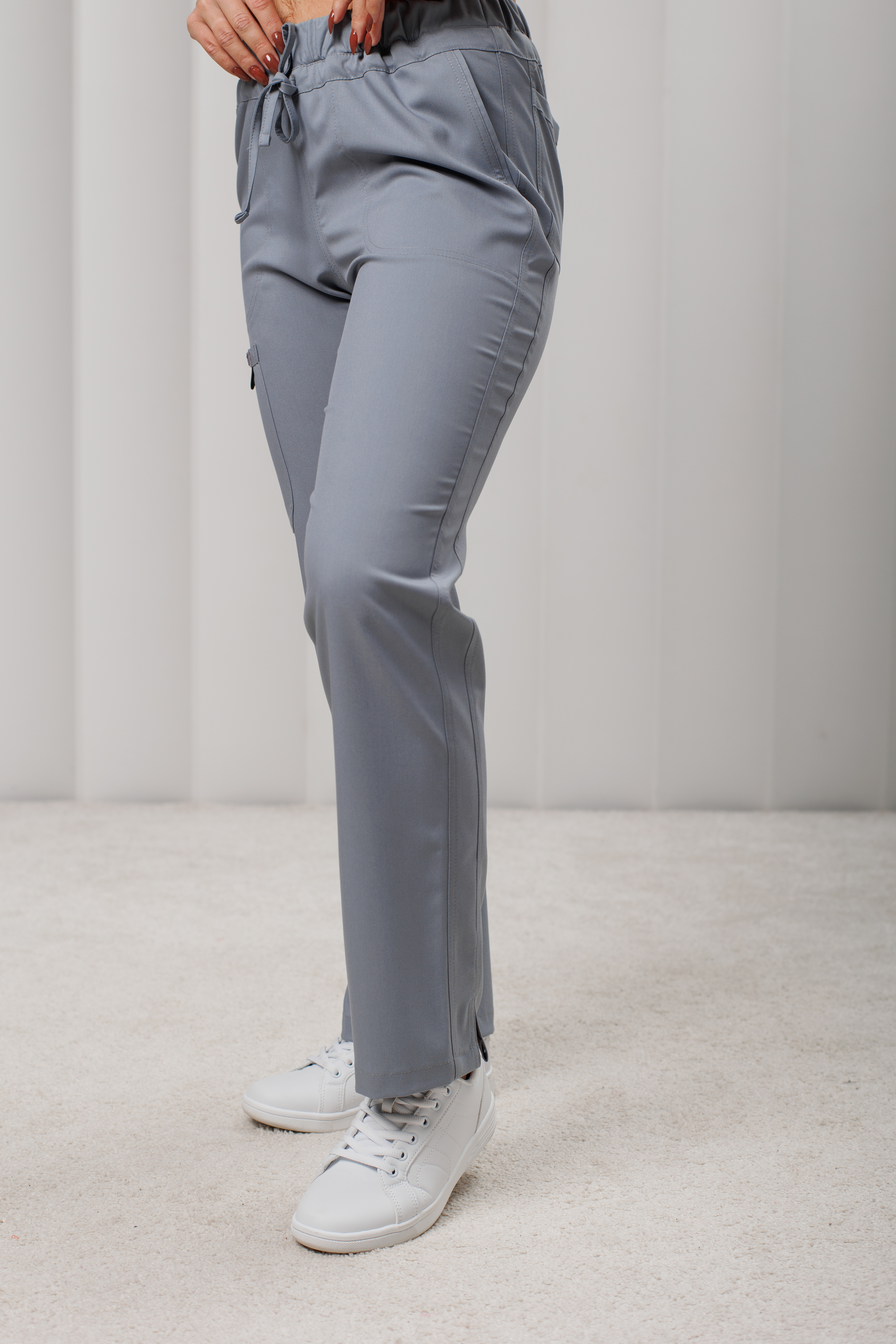 Брюки медицинские женские AP180-1 Дольче (Серый 159, Без отделки), 52% вискоза, 45% полиэстер, 3% эластан