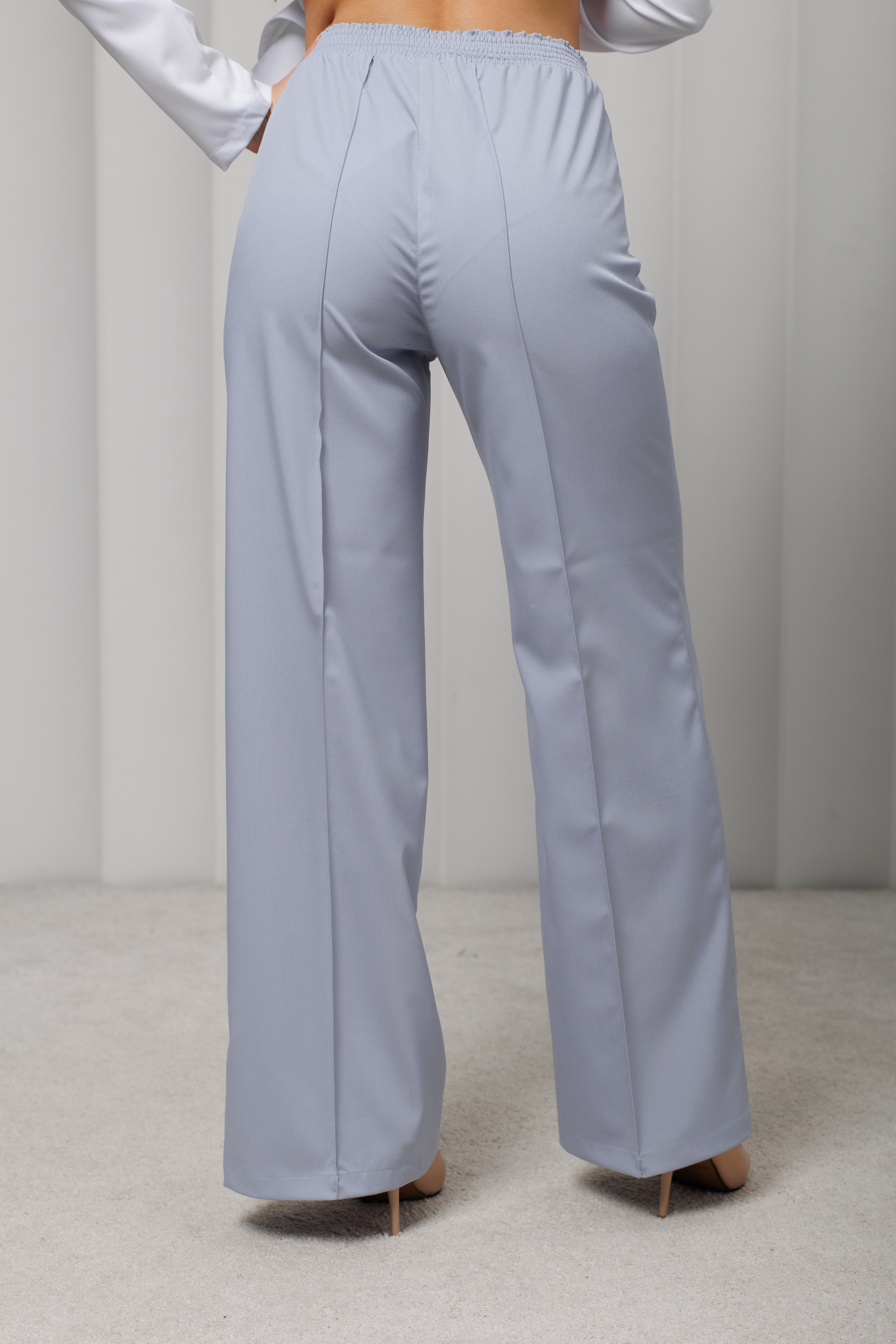 Брюки медицинские женские AP531 Дольче (Серо-голубой 129, Без отделки), 52% вискоза, 45% полиэстер, 3% эластан