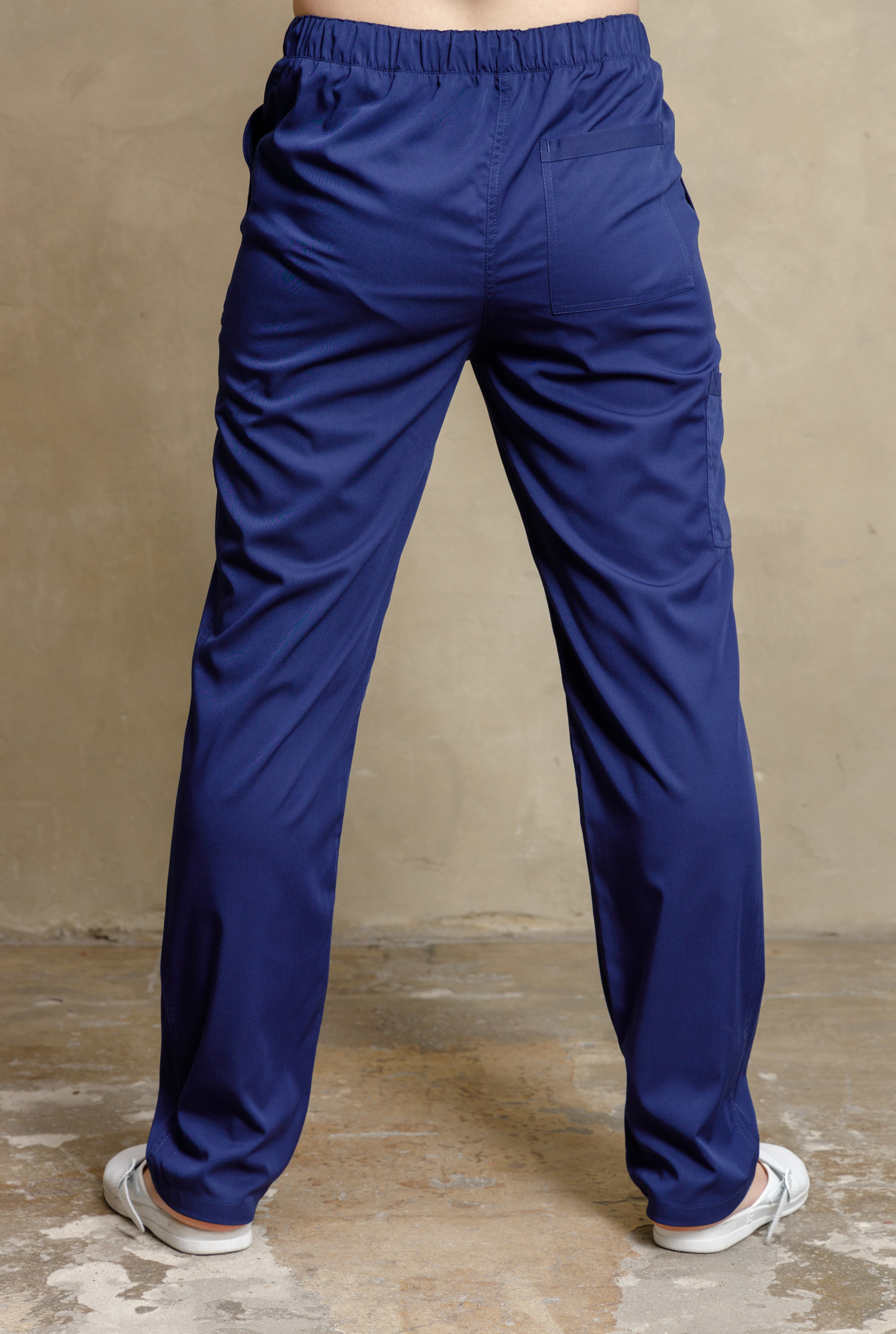 Медицинские брюки мужские CP184 Дольче (Синий 542, Без отделки), 52% вискоза, 45% полиэстер, 3% эластан