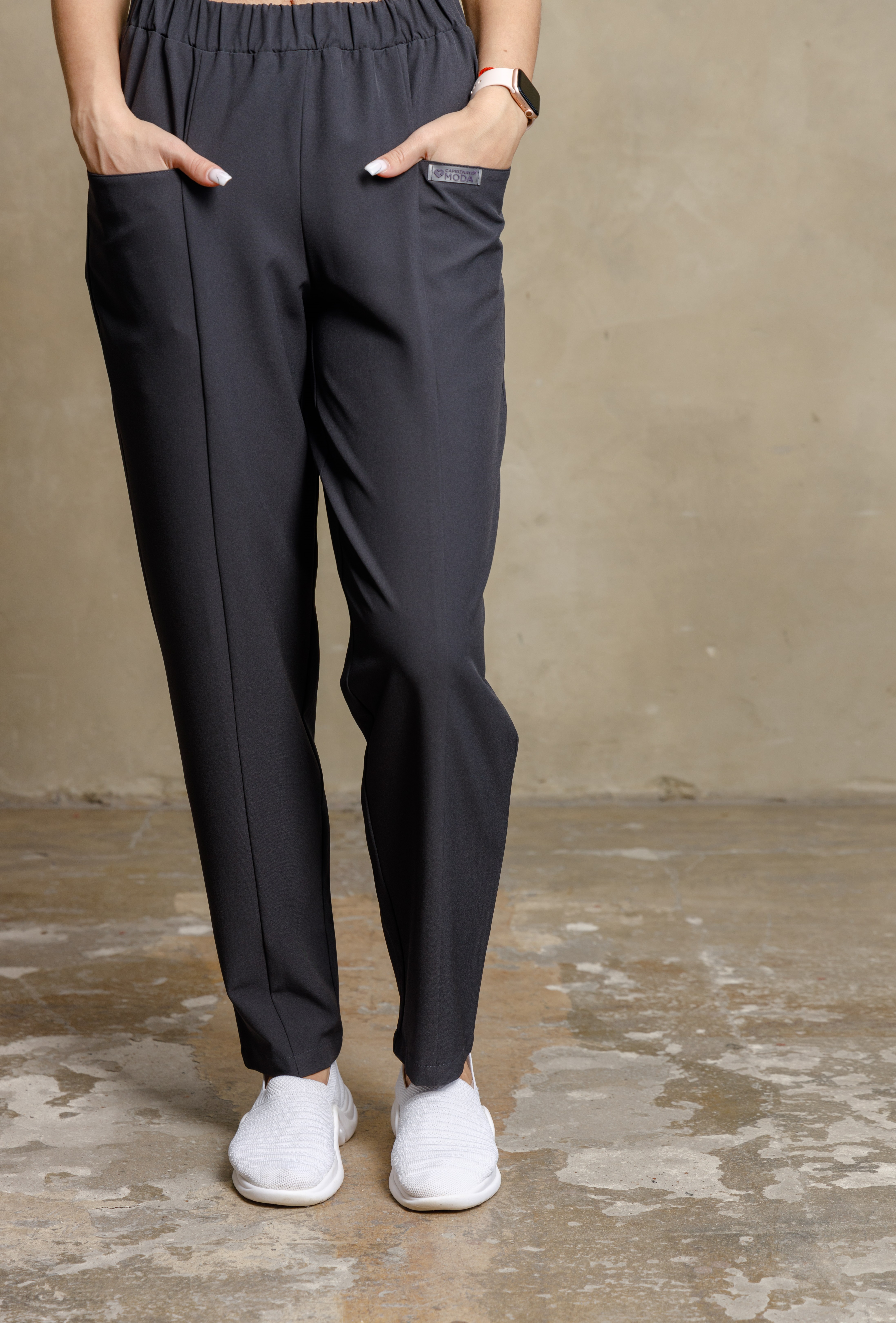 Брюки медицинские женские AP848 Кампари (Темно-серый, Без отделки), 94% полиэстер, 6% спандэкс