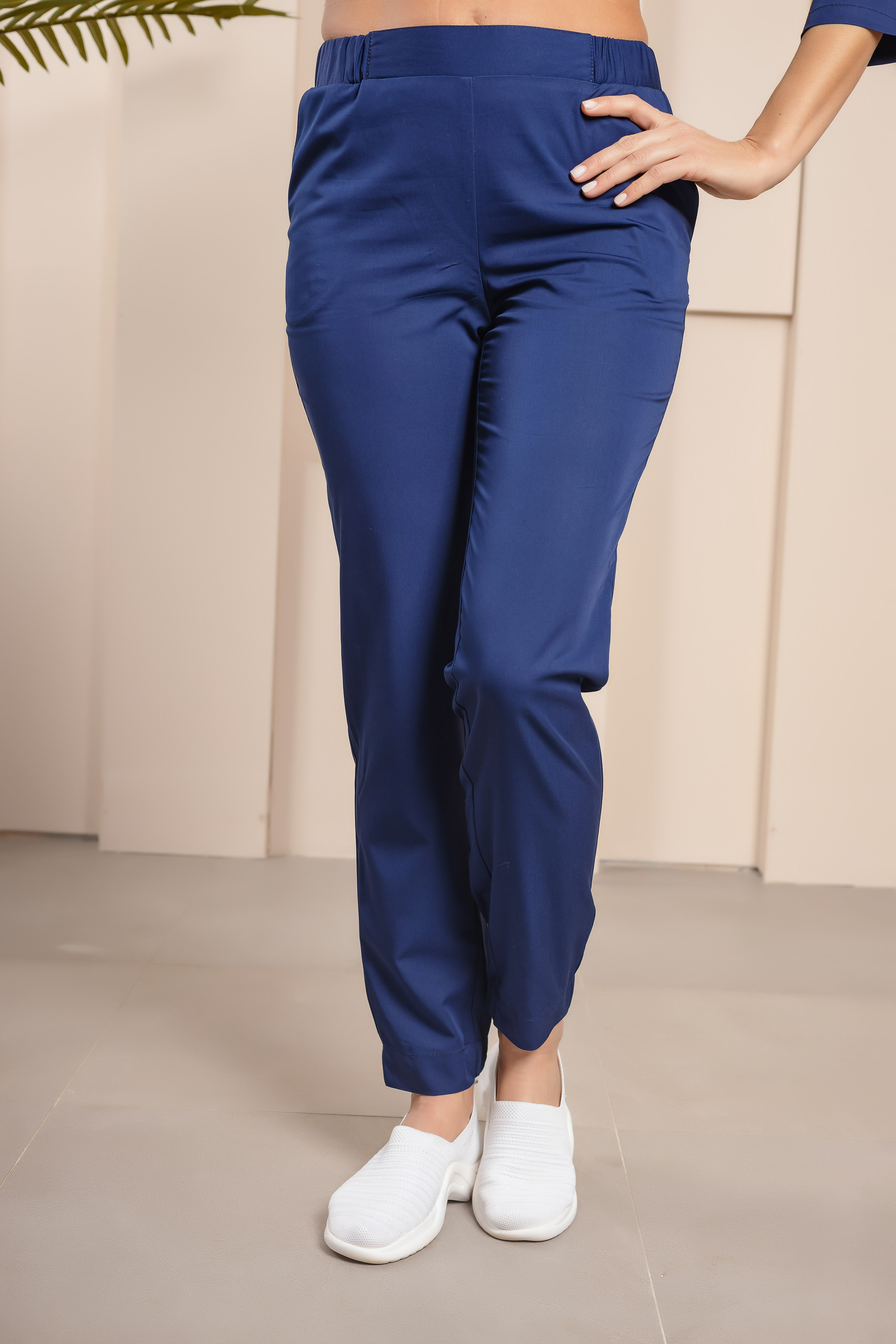 Брюки медицинские женские A809 Тевия (Синий 542, Без отделки), 65% полиэстер, 32% вискоза, 3% спандекс