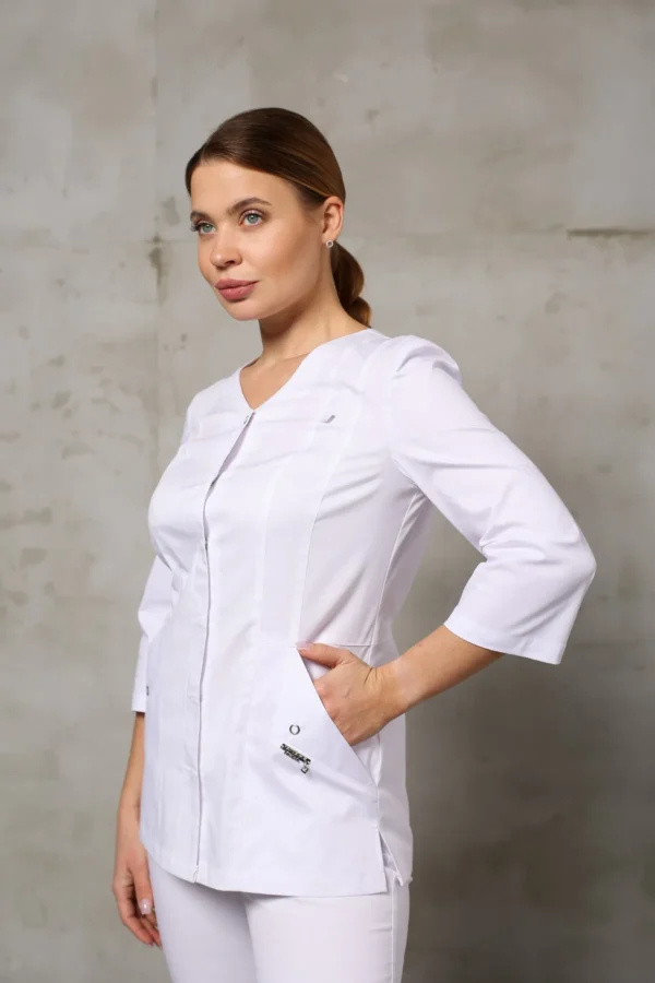 545_34 (13) Женская медицинская куртка A545 3/4 Экстра